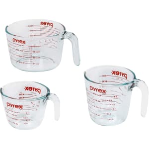 Pyrex 3-Piece Measuring Cup Set for $18 Pyrex 3-Piece Measuring Cup Set for $18