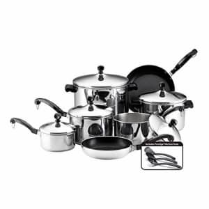 Farberware 50049 Classic Stainless Steel Cookware Pots and Pans Set, 15-Piece for $152 Farberware 50049 Classic Stainless Steel Cookware Pots and Pans Set, 15-Piece for $152
