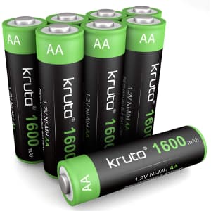 Kruta Ni-MH AA Rechargeable Battery 8-Pack for $9 Kruta Ni-MH AA Rechargeable Battery 8-Pack for $9