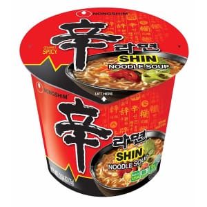 Nongshim Shin Cup Gourmet Spicy Noodle Soup 6-Pack for $5.62 via Sub & Save