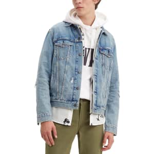 Levi's Men's Ripped Denim Trucker Jacket for $59 Levi's Men's Ripped Denim Trucker Jacket for $59