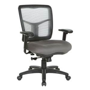 Office Star Fabric Seat and Mesh Back Manager's Chair with Adjustable Arms, Grey for $426 Office Star Fabric Seat and Mesh Back Manager's Chair with Adjustable Arms, Grey for $426