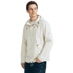 Nautica Men's Pinstripe Hooded Anorak Jacket for $53