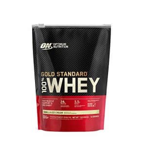 Optimum Nutrition Gold Standard 100% Whey Protein Powder, Vanilla Ice Cream, 1 Pound (Packaging May for $22