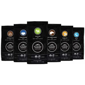 Lavazza Kicking Horse Coffee, Decaf, Swiss Water Process, Dark Roast, Whole Bean, 10 Oz - Certified for $9 Lavazza Kicking Horse Coffee, Decaf, Swiss Water Process, Dark Roast, Whole Bean, 10 Oz - Certified for $9