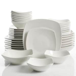Gourmet Expressions Brentwood 40-Piece Ceramic Square Dinnerware Set for $68 Gourmet Expressions Brentwood 40-Piece Ceramic Square Dinnerware Set for $68