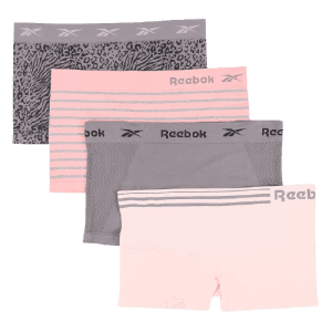 Reebok Women's Seamless Boy Shorts 4-Pack for $16 Reebok Women's Seamless Boy Shorts 4-Pack for $16