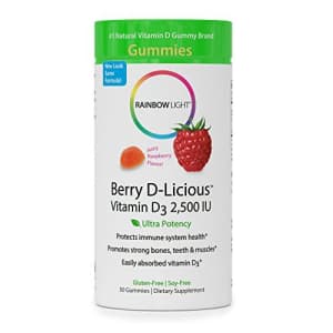 Rainbow Light - Berry D-Licious 2,500 IU Vitamin D3 Gummy - Ultra Potency Vitamin D Supplement for $18 Rainbow Light - Berry D-Licious 2,500 IU Vitamin D3 Gummy - Ultra Potency Vitamin D Supplement for $18