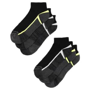 Reebok Men's Quarter Socks 6-Pack for $6