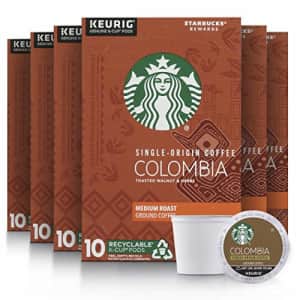 Starbucks Medium Roast K-Cup Coffee Pods Colombia for Keurig Brewers 6 boxes (60 pods total) for $46 Starbucks Medium Roast K-Cup Coffee Pods Colombia for Keurig Brewers 6 boxes (60 pods total) for $46