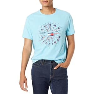 Tommy Hilfiger Men's Short Sleeve Graphic T Shirt, Cornflower, XS for $23