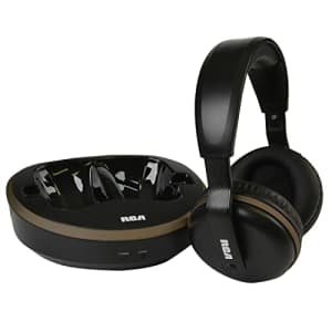RCA Wireless Over-Ear Rechargeable Stereo Headphones, Transmits Audio Signal up to 150 Feet, 40mm for $70