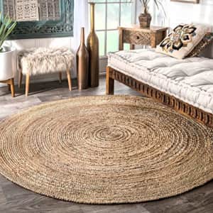 nuLOOM Rigo Hand Woven Jute Area Rug, 8' Round, Natural for $147 nuLOOM Rigo Hand Woven Jute Area Rug, 8' Round, Natural for $147