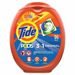 Tide Pods Laundry Detergent 96-Count Liquid Pacs for $21 Tide Pods Laundry Detergent 96-Count Liquid Pacs for $21