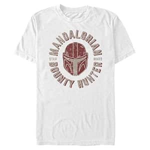 Star Wars Men's The Mandalorian Lone Wolf T-Shirt, White, 3X-Large for $16