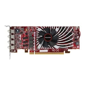 VisionTek AMD Radeon RX 550 SFF 4M 4GB GDDR5 Graphic Card, 4 Mini DisplayPort - 901507, Red for $184