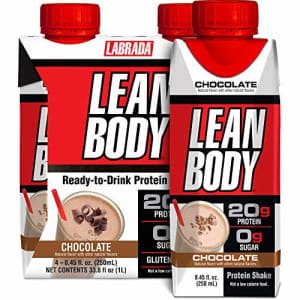 Labrada Nutrition Lean Body Ready-to-Drink Chocolate Shake, 20g Protein, Whey Blend, 0 Sugar, Gluten Free, 22 for $15