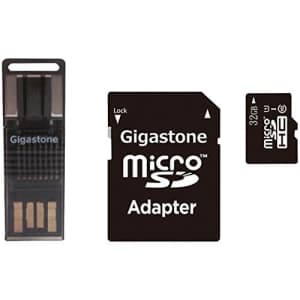 Gigastone GS-4IN1600X32GB-R Prime Series microSD Card 4-in-1 Kit (32GB), Multicolored for $16