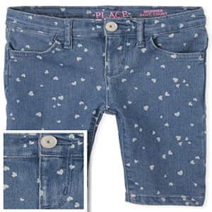 The Children's Place Girls' Denim Skimmer Shorts, White, 4 for $17 The Children's Place Girls' Denim Skimmer Shorts, White, 4 for $17