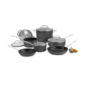 Cuisinart 66-11 Chef's Classic Nonstick Hard-Anodized 11-Piece Cookware Set,Black for $130