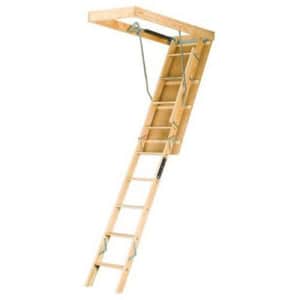 Louisville Ladder 22.5-by-54-Inch Wooden Attic Ladder, Fits 8-Foot 9-Inch to 10-Foot Ceiling for $250