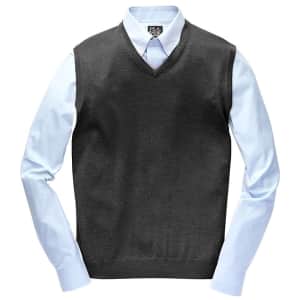 Jos. A. Bank Men's Traveler Collection Washable Merino Wool Sweater Vest for $15