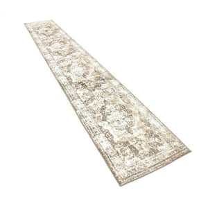 Unique Loom Sofia Collection Traditional Vintage Light Brown Runner Rug (2' x 13') for $48