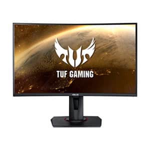 ASUS TUF Gaming VG27VQ 27 Curved Monitor, 1080P Full HD, 165Hz (Supports 144Hz), Freesync, 1ms, for $271