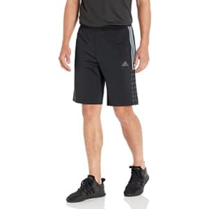 adidas Men's Warm-Up Tricot Regular Badge of Sport Shorts, Black, Large for $19