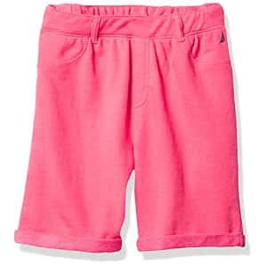 Nautica Girls' Solid Woven Short, Passion Pink, Medium (8/10) for $15