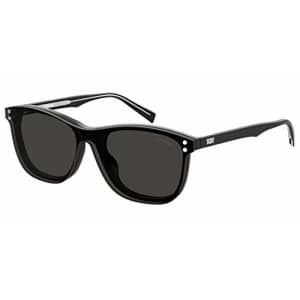 Levi's Men's LV 5013/CS Rectangular Sunglasses, Black, 53mm, 18mm for $56