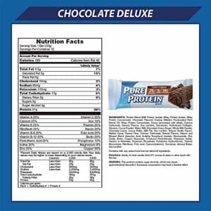 Pure Protein Chocolate Deluxe Protein Bars, 1.76 oz, 12 Count for $14