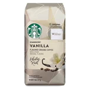 Starbucks Flavored Ground Coffee Vanilla No Artificial Flavors 6 bags (11 oz. each) for $54