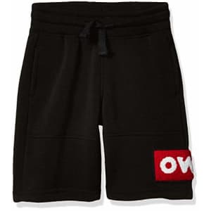 Southpole - Kids Boys' Little Jogger Shorts in Basic Solid Colors and Fleece Fabric, Black Chenille for $10 Southpole - Kids Boys' Little Jogger Shorts in Basic Solid Colors and Fleece Fabric, Black Chenille for $10