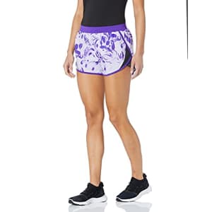 Under Armour Women's Fly By 2.0 Printed Running Shorts, Purple Tint (532)/Reflective, XX-Large for $15