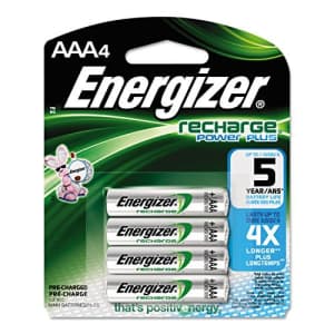Eveready Energizer NH12BP4 Rechargeable NiMH Batteries, AAA Size, 4/PK for $13 Eveready Energizer NH12BP4 Rechargeable NiMH Batteries, AAA Size, 4/PK for $13