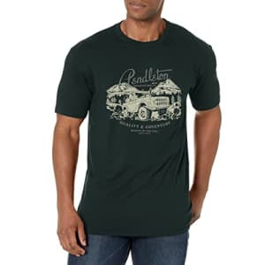 Pendleton Men's Classic Fit Graphic T-Shirt, Forest Green/White, Medium for $22