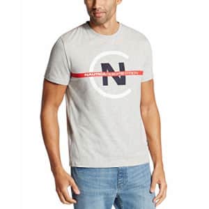 Nautica Men's Short Sleeve Crew Neck Competition Shirt, Grey Heather, Small for $28 Nautica Men's Short Sleeve Crew Neck Competition Shirt, Grey Heather, Small for $28