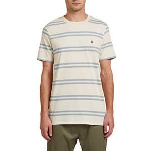 Volcom Men's Yewbisu Crew Short Sleeve Striped Shirt, White Flash, XSmall for $17 Volcom Men's Yewbisu Crew Short Sleeve Striped Shirt, White Flash, XSmall for $17