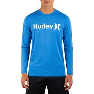 Hurley Men's One and Only Hybrid Long Sleeve T-Shirt, Pacific Blue, X-Large for $25