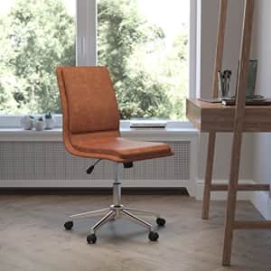 Flash Furniture Leather Task Office Chair, 24.5" Dx19.25 Wx40.25-36.25" H, Brown for $249