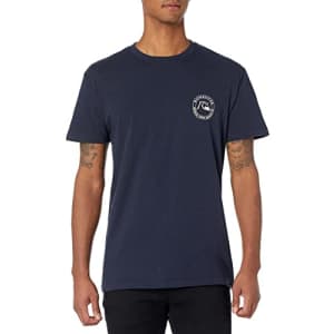 Quiksilver Men's Rolling Waves Short Sleeve Tee Shirt, Navy Blazer, Large for $20