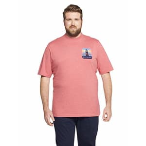 IZOD Men's Big Short Sleeve Graphic T-Shirt, Rapture Rose 2, Large Tall for $43