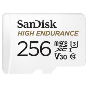 SanDisk 256GB High Endurance Video microSDXC Card with Adapter for $34