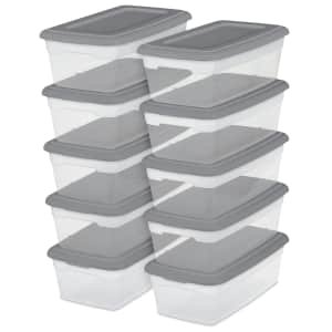 Sterilite 6-Quart Storage Container 10-Pack for $11 Sterilite 6-Quart Storage Container 10-Pack for $11