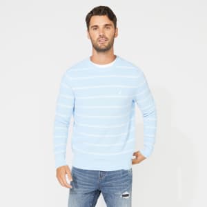 Nautica Men's Navtech Striped Crewneck Sweater for $18 Nautica Men's Navtech Striped Crewneck Sweater for $18
