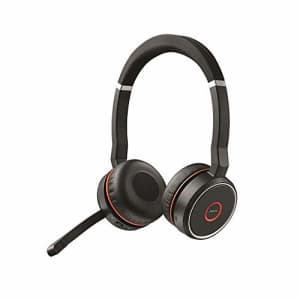 Jabra Evolve 75 UC Stereo Wireless Bluetooth Headset / Music Headphones Including Link 370 (U.S. for $230