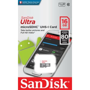 SanDisk Ultra Micro SDHC Class 10 16GB Memory Card for $6 SanDisk Ultra Micro SDHC Class 10 16GB Memory Card for $6