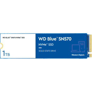 WD Blue 1TB SN570 PCIe Gen3 NVMe Internal Solid State Drive for $90
