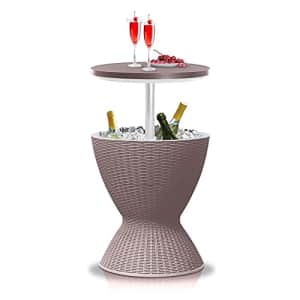 SereneLife Outdoor Bar Cooler Table for $125